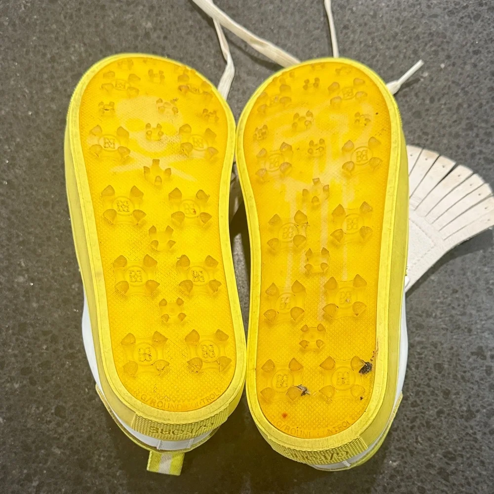 G/FORE White and Yellow Athletic Golf Shoes - Picture 5 of 6